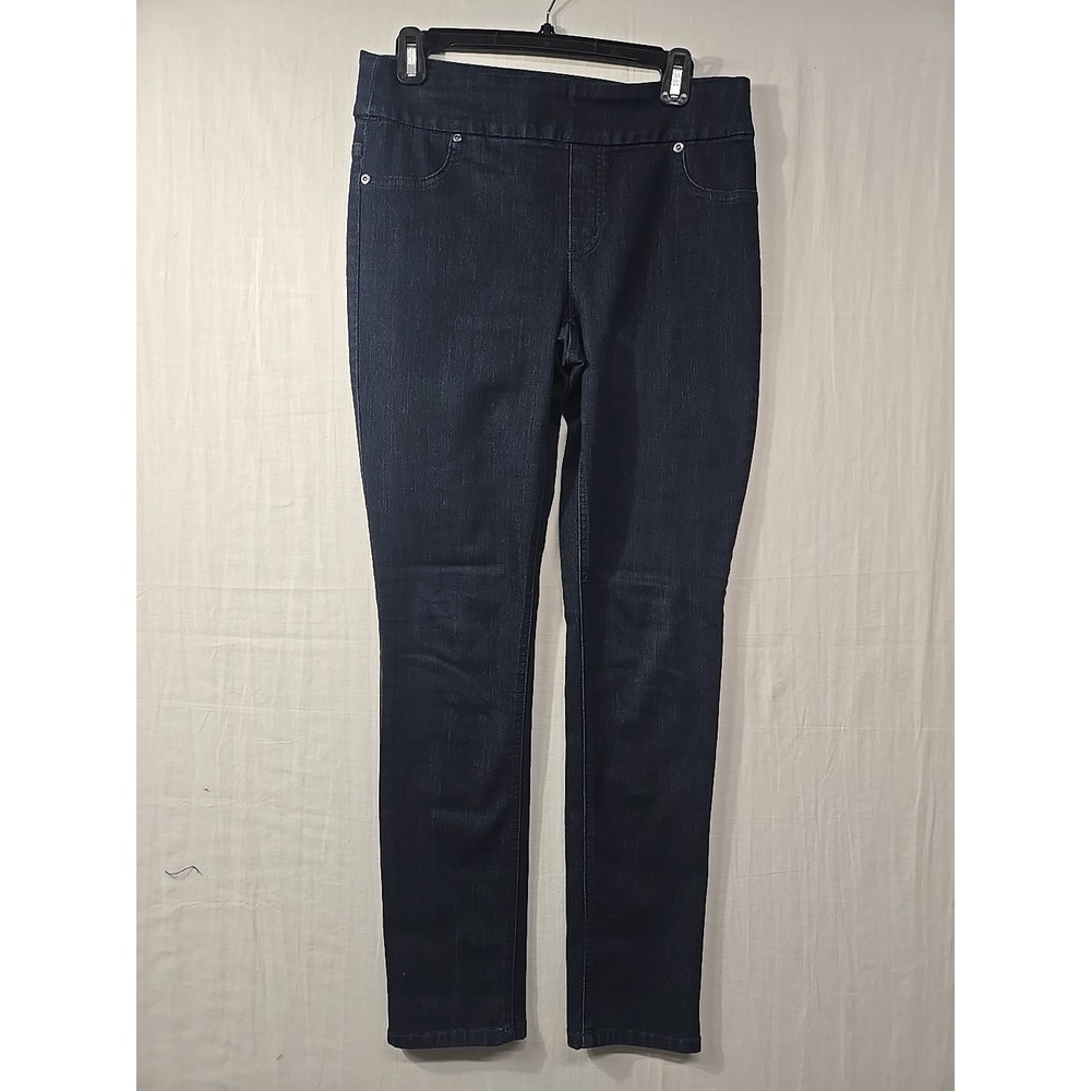 Chico's Women's Size 0 (S/4) Pull On Jeans Dark Wash Skinny Stretch Mid Rise